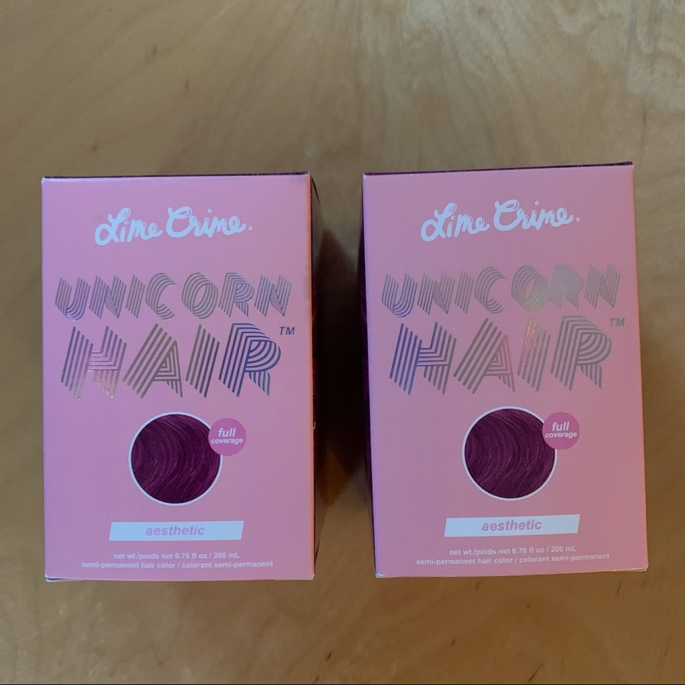 Two Jars of Lime Crime Unicorn Hair in Aesthetic
